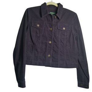 Ralph Lauren Jean Company Women's Purple Corduroy Jacket Sz M